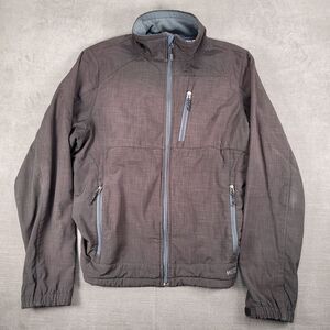 Black Diamond Full Zip Mock Neck Jacket Fleece Lined Black Mens Size Medium